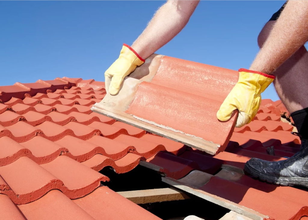 Tiles being installed — URB’n Roofing In Gumdale, QLD