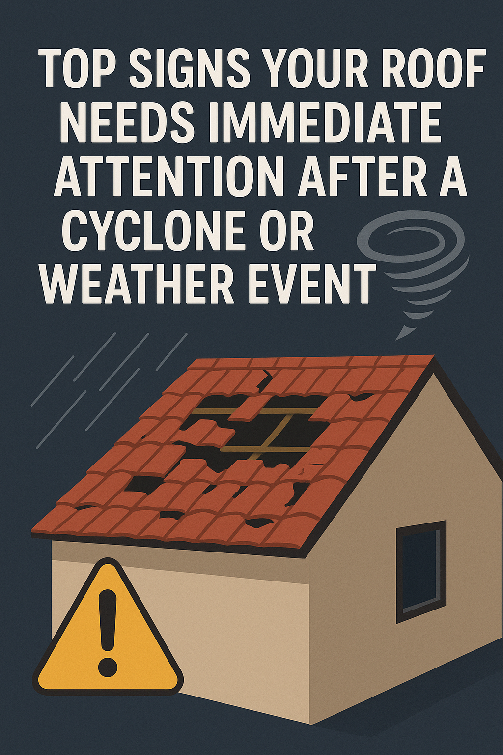 Read more about the article Top Signs Your Roof Needs Immediate Attention After a Cyclone or weather event